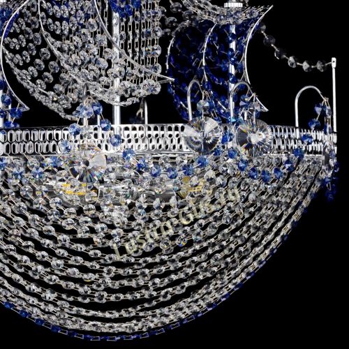Люстра Каравелла №1 синяя в Саратове Гусь Хрустальный