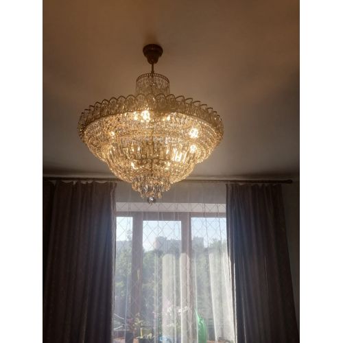 Люстра Хрустальный Каскад №8 с подвесом под бронзу в Саратове Гусь Хрустальный