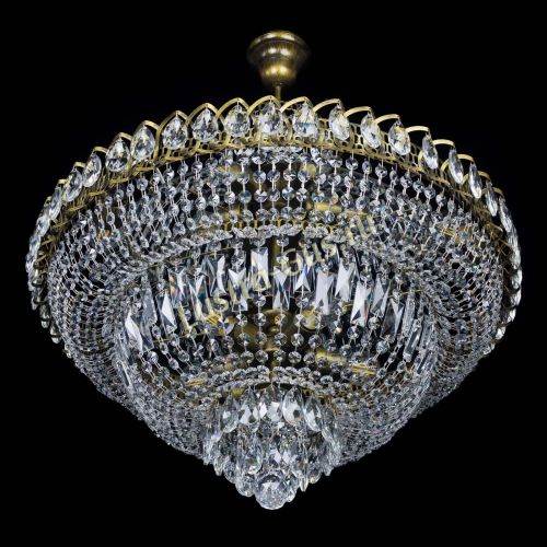 Люстра Хрустальный Каскад №8 с подвесом под бронзу в Саратове Гусь Хрустальный