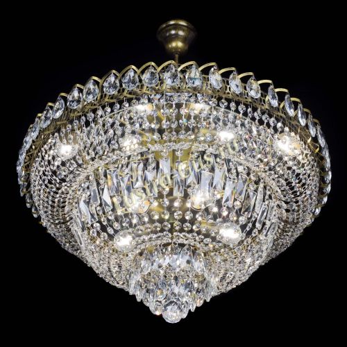 Люстра Хрустальный Каскад №8 с подвесом под бронзу в Саратове Гусь Хрустальный