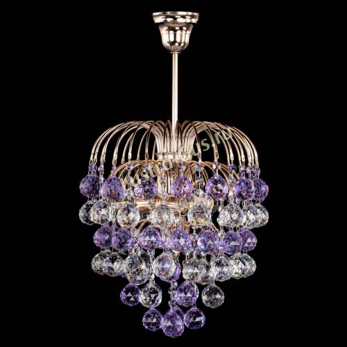 Люстра Хрустальные брызги шар 40 мм фиолетовая в Саратове Гусь Хрустальный
