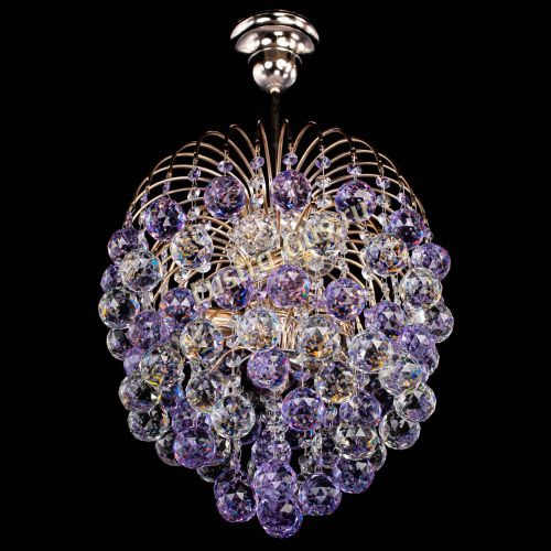 Люстра Хрустальные брызги шар 40 мм фиолетовая в Саратове Гусь Хрустальный