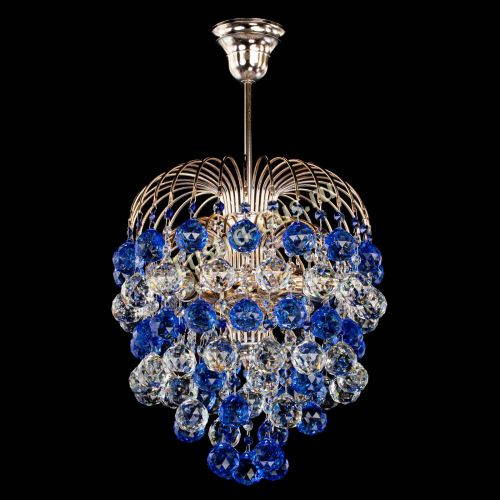 Люстра Хрустальные брызги шар 40 мм синяя в Саратове Гусь Хрустальный