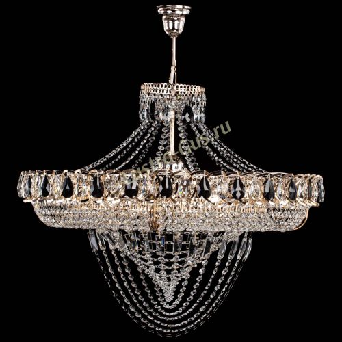 Люстра 	 Кольцо Классика Веер №8 черная в Саратове Гусь Хрустальный