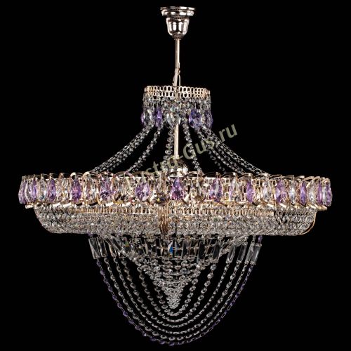 Люстра Кольцо Классика Веер №8 фиолетовая в Саратове Гусь Хрустальный