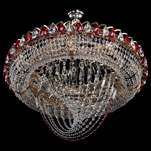 Люстра Кольцо Классика Веер №8 красная в Саратове Гусь Хрустальный