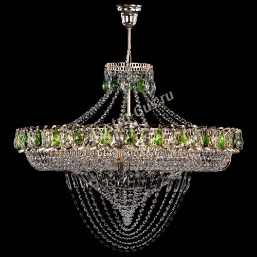 Люстра Кольцо Классика Веер №8 зеленая в Саратове Гусь Хрустальный