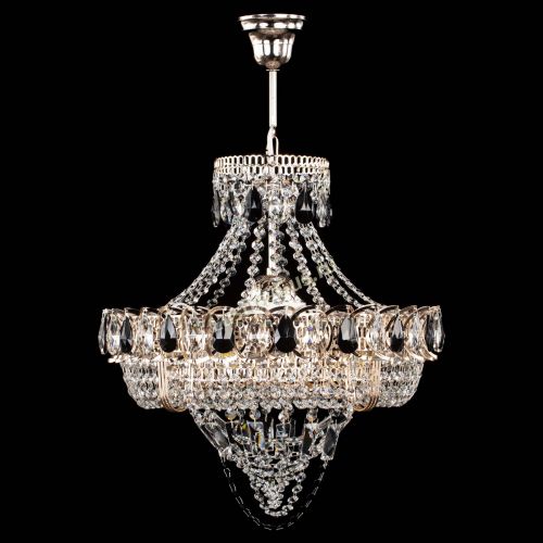 Люстра Кольцо Классика Веер черная в Саратове Гусь Хрустальный