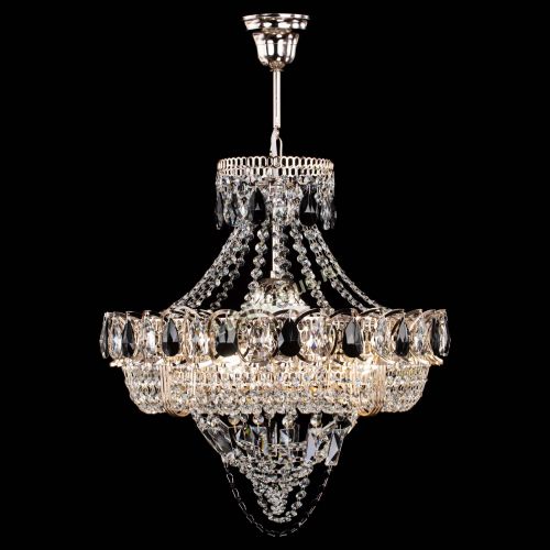 Люстра Кольцо Классика Веер черная в Саратове Гусь Хрустальный