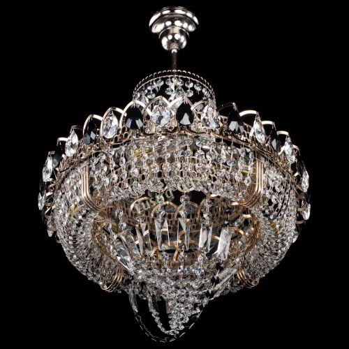 Люстра Кольцо Классика Веер черная в Саратове Гусь Хрустальный