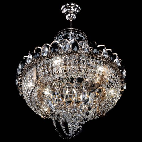 Люстра Кольцо Классика Веер черная в Саратове Гусь Хрустальный