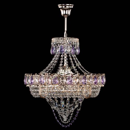 Люстра Кольцо Классика Веер фиолетовая в Саратове Гусь Хрустальный