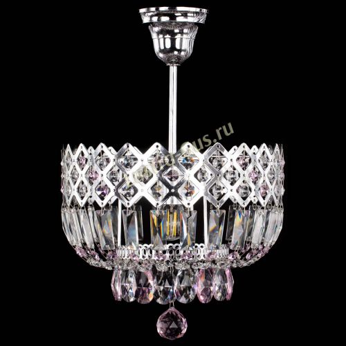 Люстра Корона №1 пластинка розовая в Саратове Гусь Хрустальный