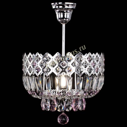 Люстра Корона №1 пластинка розовая в Саратове Гусь Хрустальный