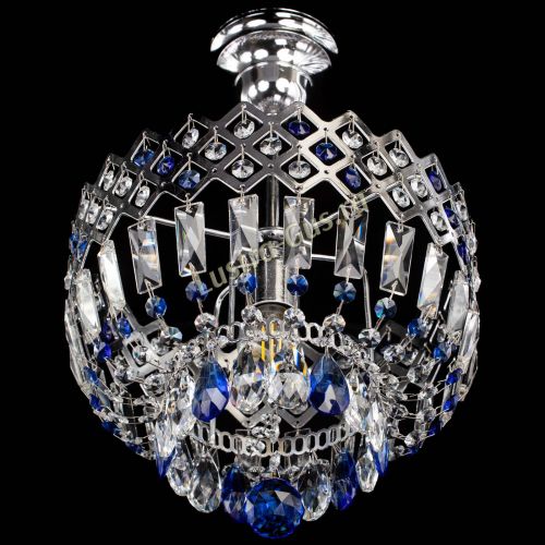Люстра Корона №1 пластинка синяя в Саратове Гусь Хрустальный