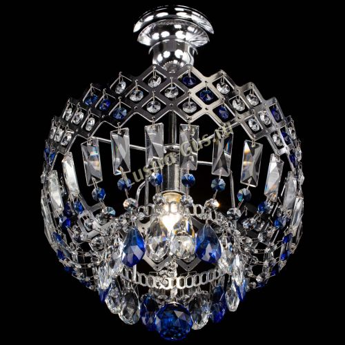 Люстра Корона №1 пластинка синяя в Саратове Гусь Хрустальный