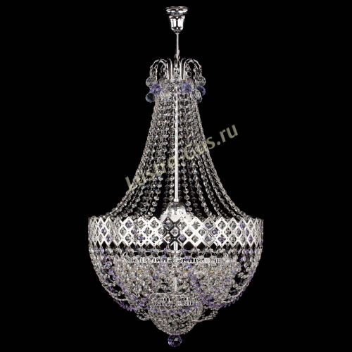 Люстра Корона №5 с подвесом Фиолетовая в Саратове Гусь Хрустальный