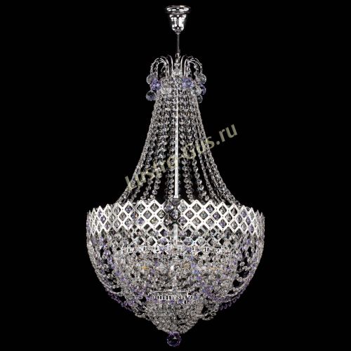 Люстра Корона №5 с подвесом Фиолетовая в Саратове Гусь Хрустальный