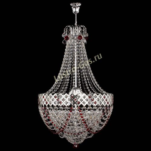 Люстра Корона №5 с подвесом Красная в Саратове Гусь Хрустальный