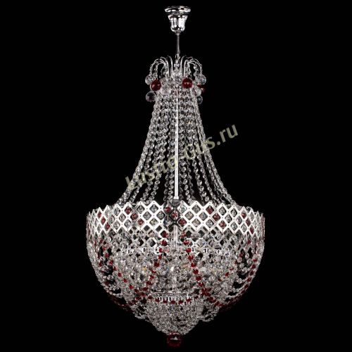 Люстра Корона №5 с подвесом Красная в Саратове Гусь Хрустальный