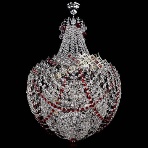 Люстра Корона №5 с подвесом Красная в Саратове Гусь Хрустальный