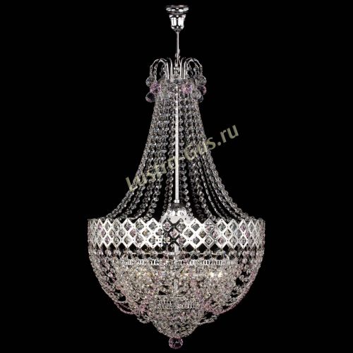 Люстра Корона №5 с подвесом Розовая в Саратове Гусь Хрустальный