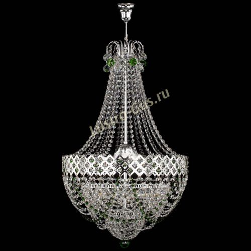 Люстра Корона №5 с подвесом Зеленая в Саратове Гусь Хрустальный