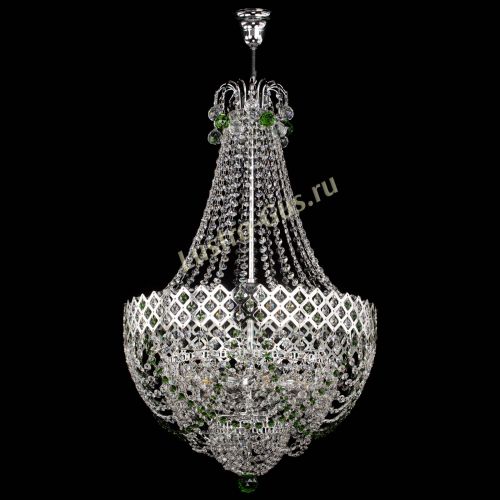 Люстра Корона №5 с подвесом Зеленая в Саратове Гусь Хрустальный