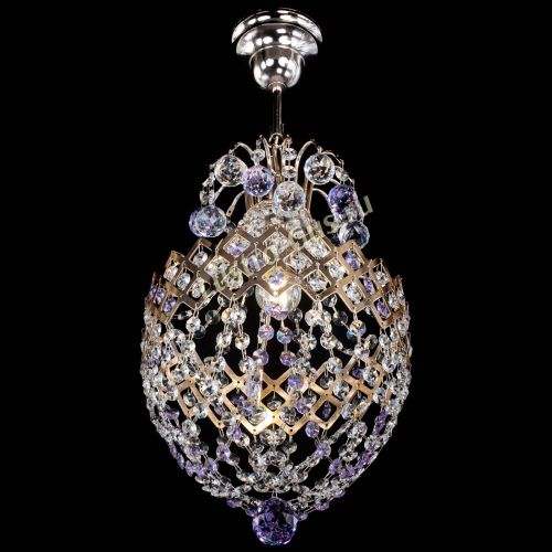 Люстра Корона №6 фиолетовая в Саратове Гусь Хрустальный