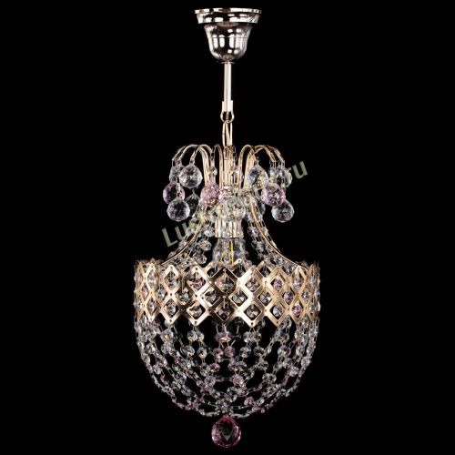 Люстра Корона №6 розовая в Саратове Гусь Хрустальный