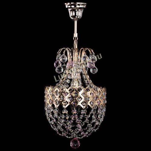 Люстра Корона №6 розовая в Саратове Гусь Хрустальный