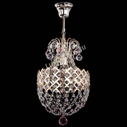 Люстра Корона №6 розовая в Саратове Гусь Хрустальный