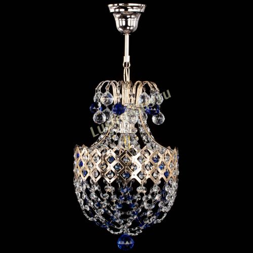 Люстра Корона №6 синяя в Саратове Гусь Хрустальный