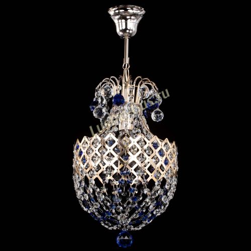 Люстра Корона №6 синяя в Саратове Гусь Хрустальный
