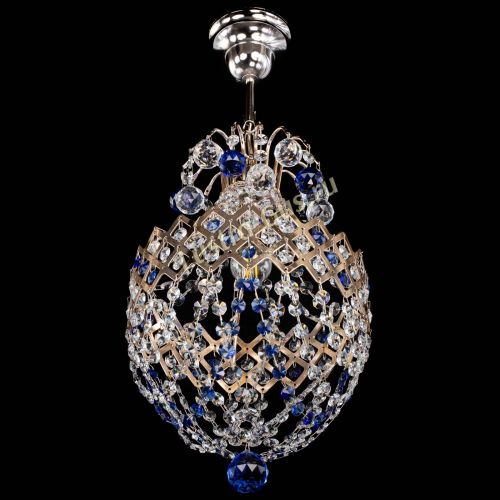 Люстра Корона №6 синяя в Саратове Гусь Хрустальный