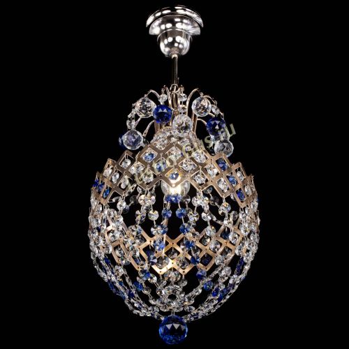 Люстра Корона №6 синяя в Саратове Гусь Хрустальный