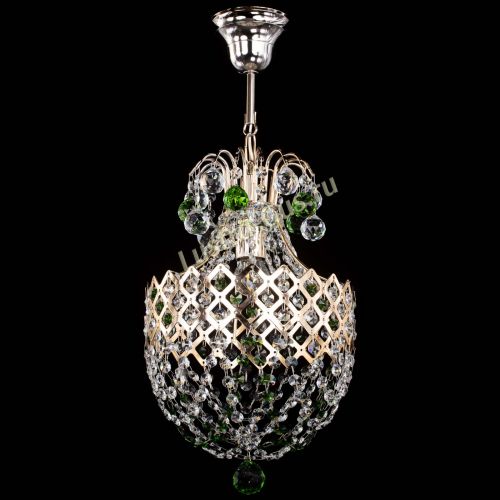 Люстра Корона №6 зеленая в Саратове Гусь Хрустальный