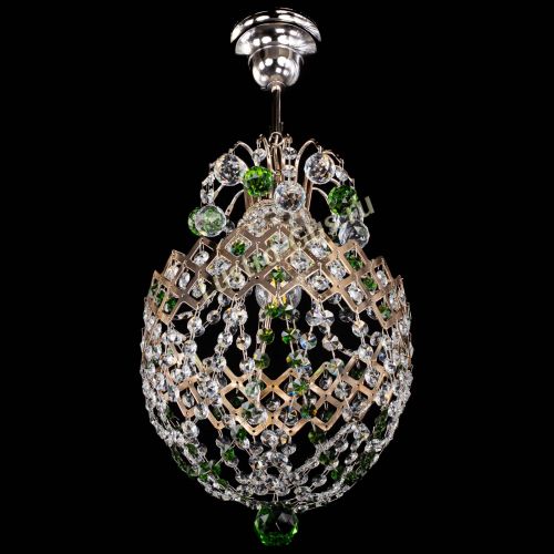 Люстра Корона №6 зеленая в Саратове Гусь Хрустальный