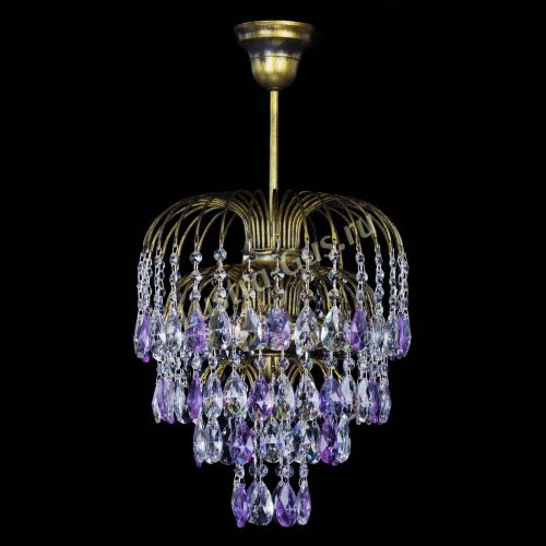 Люстра Лора №3 под бронзу фиолетовая в Саратове Гусь Хрустальный