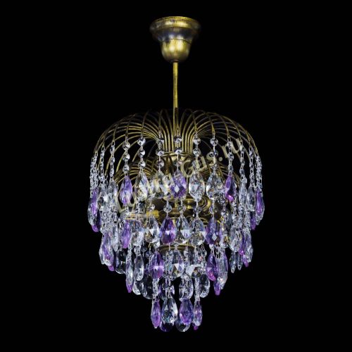Люстра Лора №3 под бронзу фиолетовая в Саратове Гусь Хрустальный