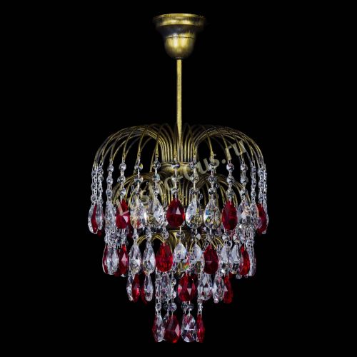 Люстра Лора №3 под бронзу красная в Саратове Гусь Хрустальный