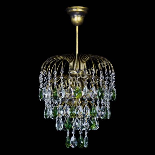 Люстра Лора №3 под бронзу зеленая в Саратове Гусь Хрустальный