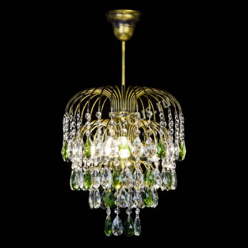Люстра Лора №3 под бронзу зеленая в Саратове Гусь Хрустальный
