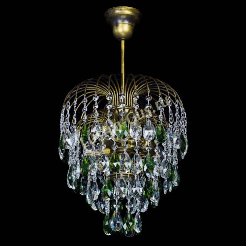 Люстра Лора №3 под бронзу зеленая в Саратове Гусь Хрустальный