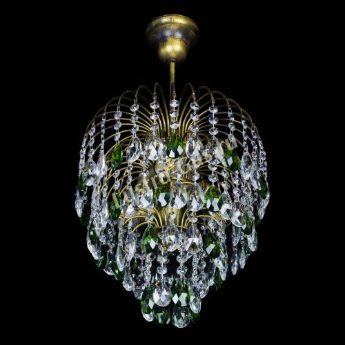 Люстра Лора №3 под бронзу зеленая в Саратове Гусь Хрустальный