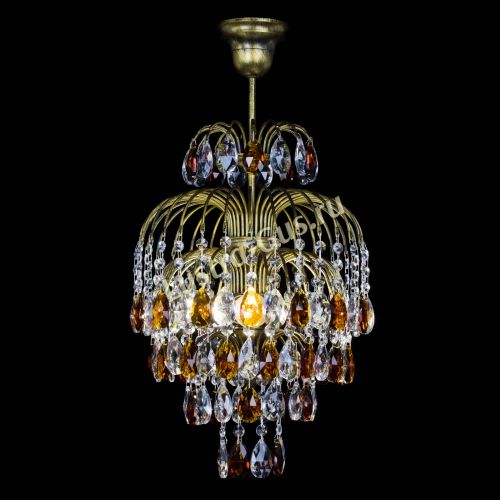 Люстра Лора №3 журавлик Чайная под бронзу в Саратове Гусь Хрустальный