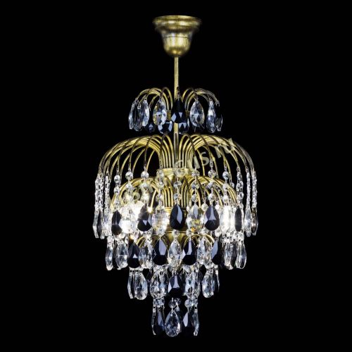 Люстра Лора №3 журавлик Черная под бронзу в Саратове Гусь Хрустальный