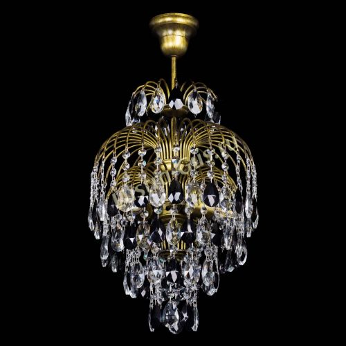 Люстра Лора №3 журавлик Черная под бронзу в Саратове Гусь Хрустальный