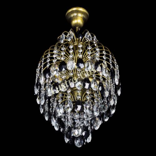 Люстра Лора №3 журавлик Черная под бронзу в Саратове Гусь Хрустальный