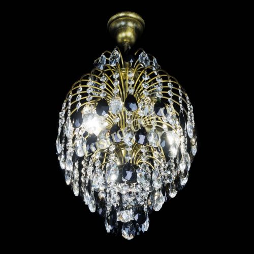 Люстра Лора №3 журавлик Черная под бронзу в Саратове Гусь Хрустальный